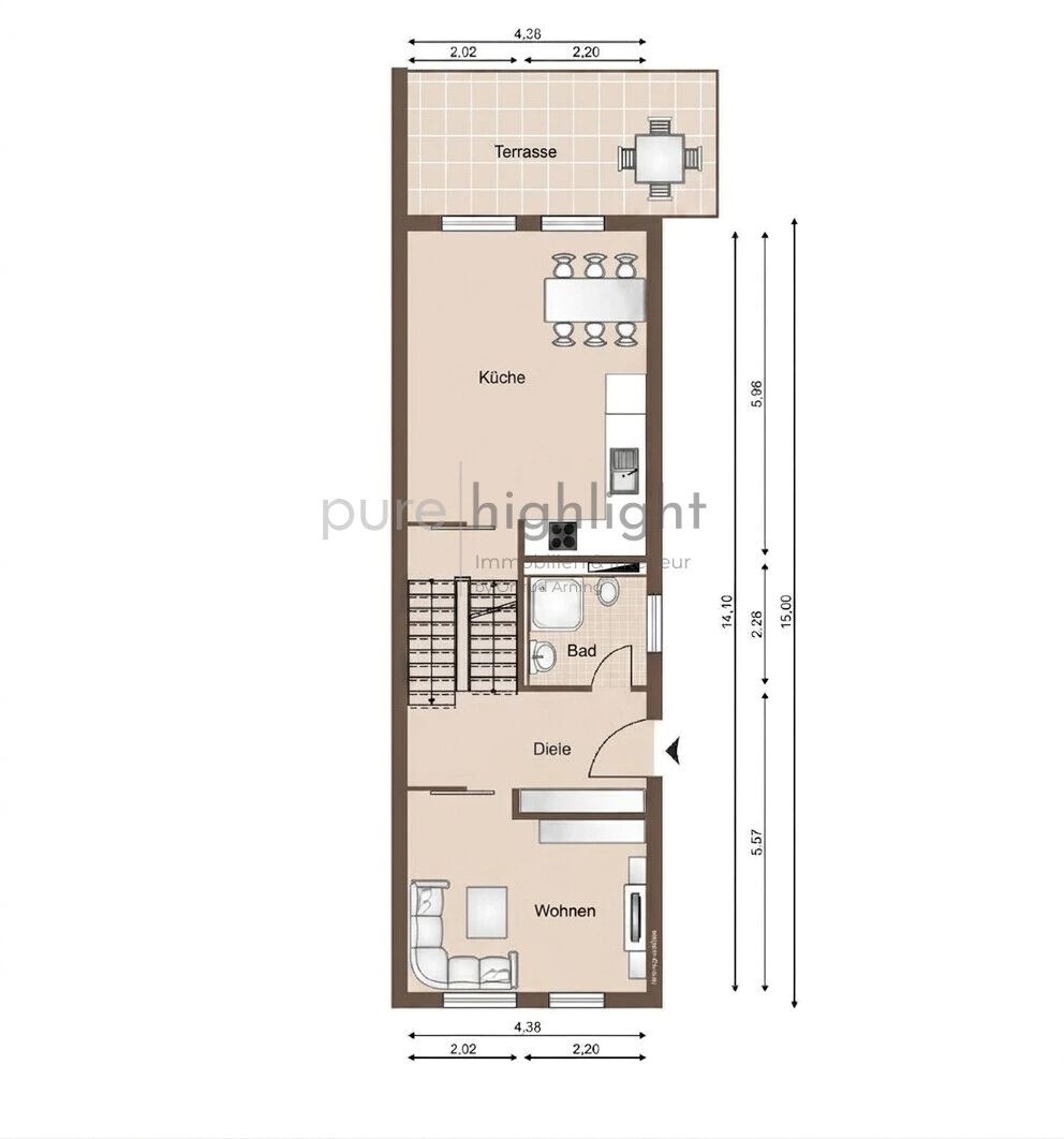 Grundriss Erdgeschoss Haus A