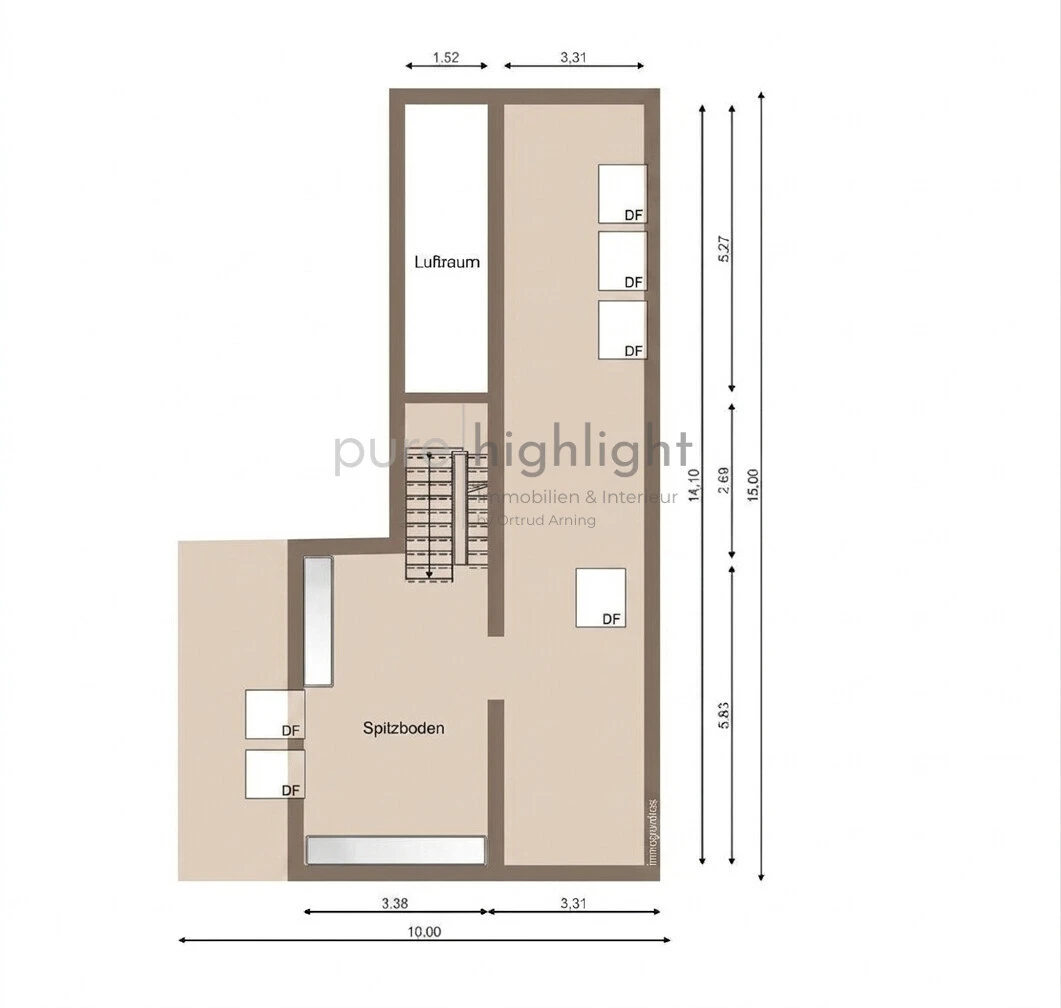 Grundriss Spitzboden Haus A